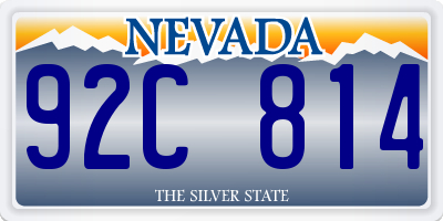 NV license plate 92C814