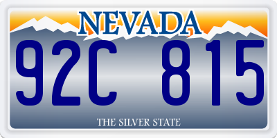 NV license plate 92C815