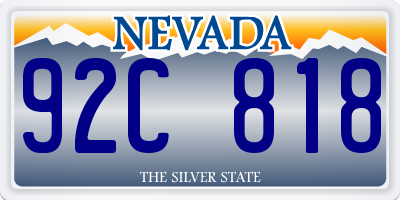 NV license plate 92C818