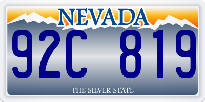 NV license plate 92C819