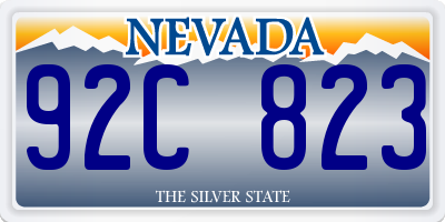 NV license plate 92C823