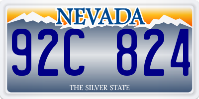 NV license plate 92C824