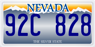 NV license plate 92C828