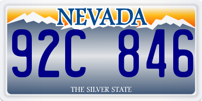 NV license plate 92C846