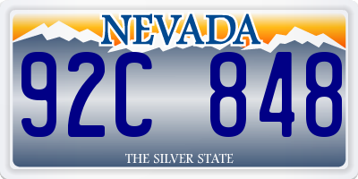 NV license plate 92C848