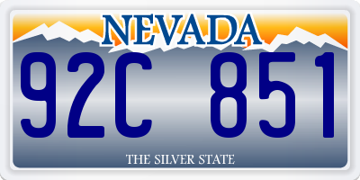 NV license plate 92C851