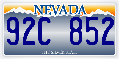 NV license plate 92C852