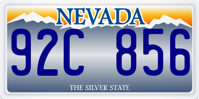 NV license plate 92C856