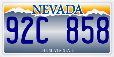 NV license plate 92C858