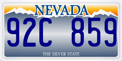 NV license plate 92C859