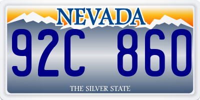 NV license plate 92C860