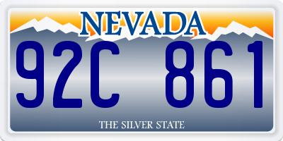 NV license plate 92C861