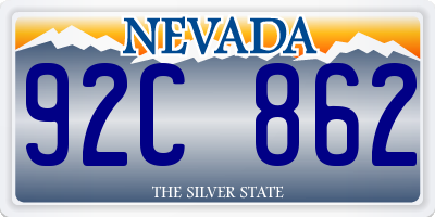 NV license plate 92C862