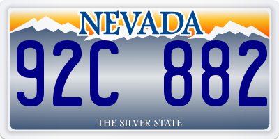 NV license plate 92C882