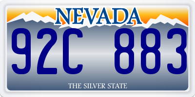 NV license plate 92C883