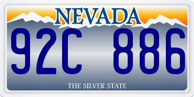 NV license plate 92C886