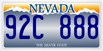 NV license plate 92C888