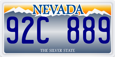 NV license plate 92C889