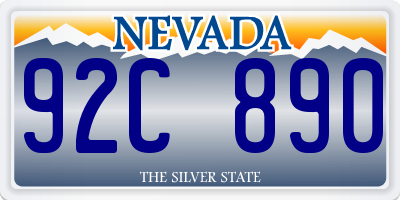 NV license plate 92C890