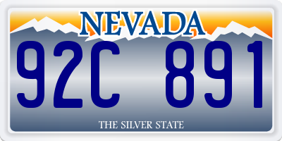 NV license plate 92C891