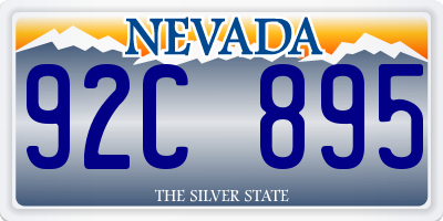 NV license plate 92C895