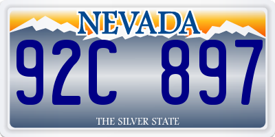 NV license plate 92C897