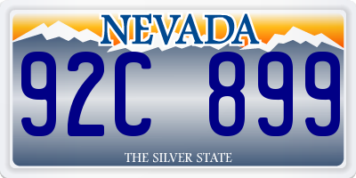 NV license plate 92C899