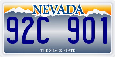 NV license plate 92C901