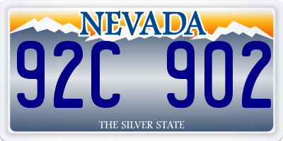 NV license plate 92C902