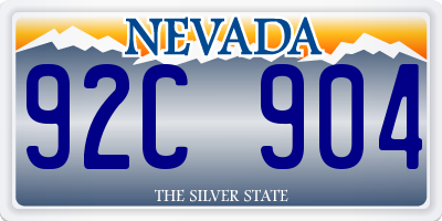 NV license plate 92C904