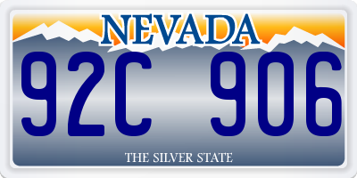 NV license plate 92C906