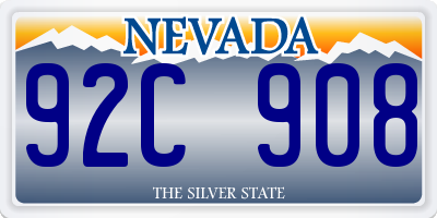 NV license plate 92C908