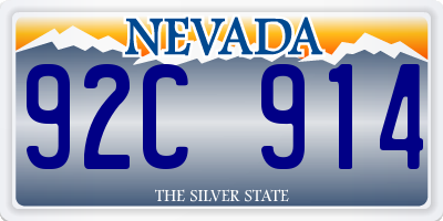 NV license plate 92C914