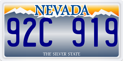 NV license plate 92C919