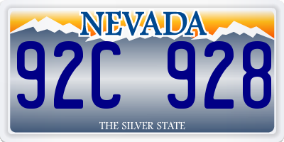 NV license plate 92C928