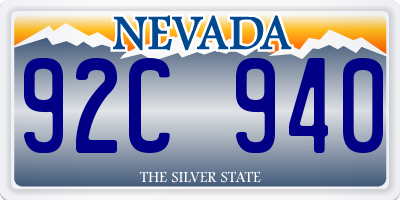 NV license plate 92C940