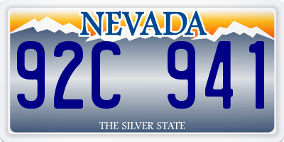 NV license plate 92C941