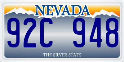 NV license plate 92C948