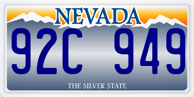 NV license plate 92C949