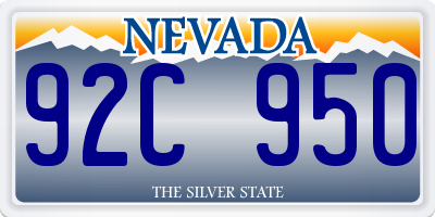 NV license plate 92C950