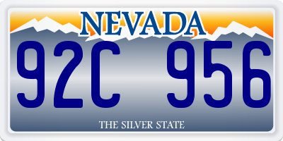 NV license plate 92C956