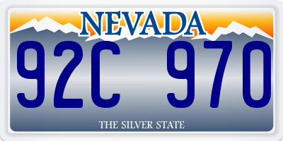 NV license plate 92C970