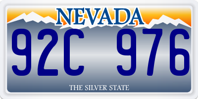 NV license plate 92C976