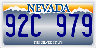 NV license plate 92C979