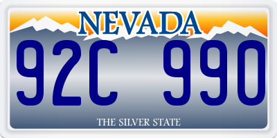 NV license plate 92C990