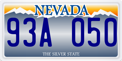 NV license plate 93A050
