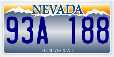 NV license plate 93A188