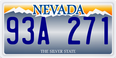 NV license plate 93A271