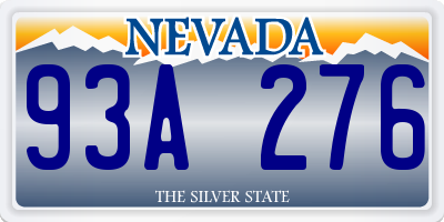 NV license plate 93A276