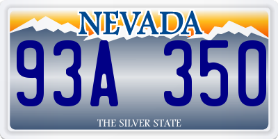 NV license plate 93A350